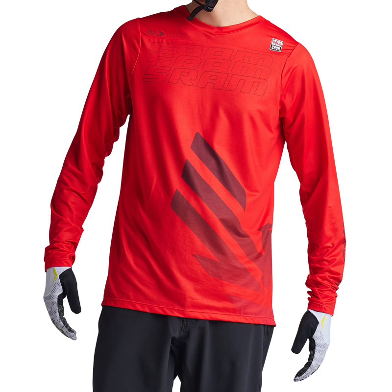 Troy Lee Designs Skyline Long Sleeve Jersey / SRAM Eagle One - Fiery Red-2