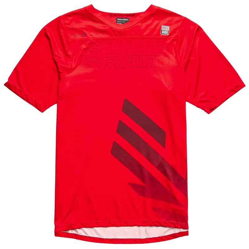 Troy Lee Designs Skyline Short Sleeve Jersey / SRAM Eagle One - Fiery Red