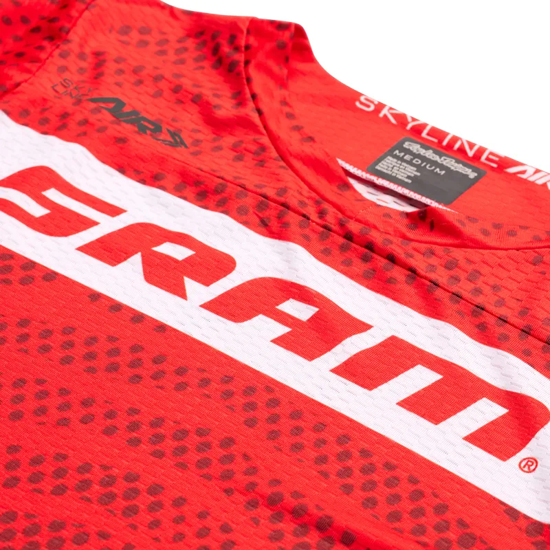 Troy Lee Designs Skyline Air Long Sleeve Jersey - Past Season / SRAM Roots - Fiery Red-1