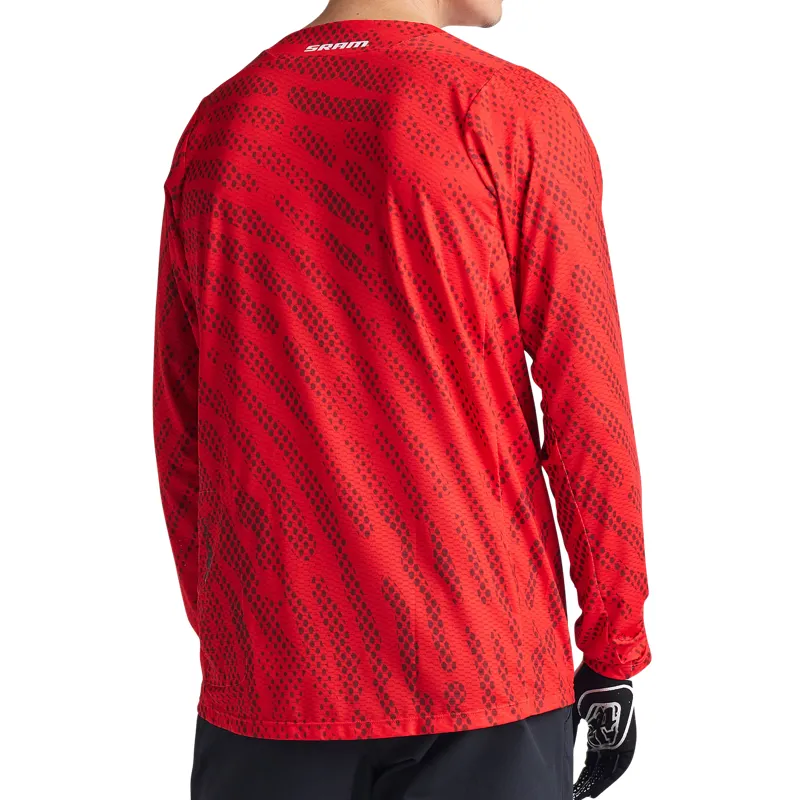 Troy Lee Designs Skyline Air Long Sleeve Jersey - Past Season / SRAM Roots - Fiery Red-3
