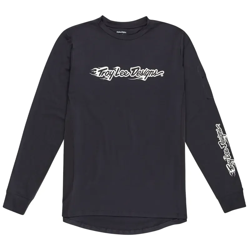 Troy Lee Designs Youth Ruckus Long Sleeve Ride Tee Burn Out In Carbon