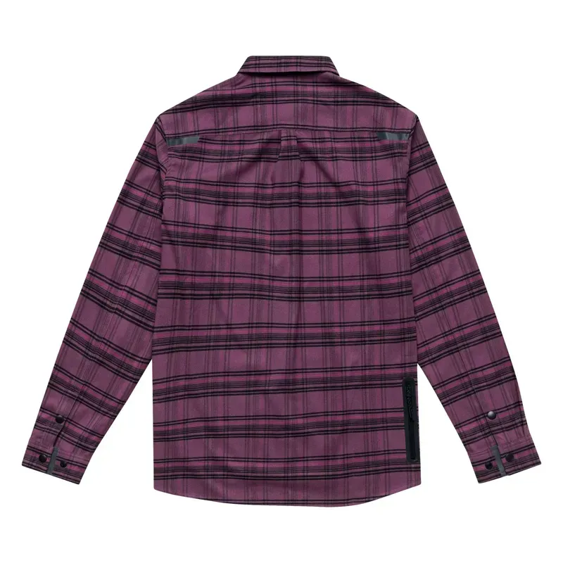 Troy Lee Designs Grind YD Plaid Flannel Shirt in Deep Purp