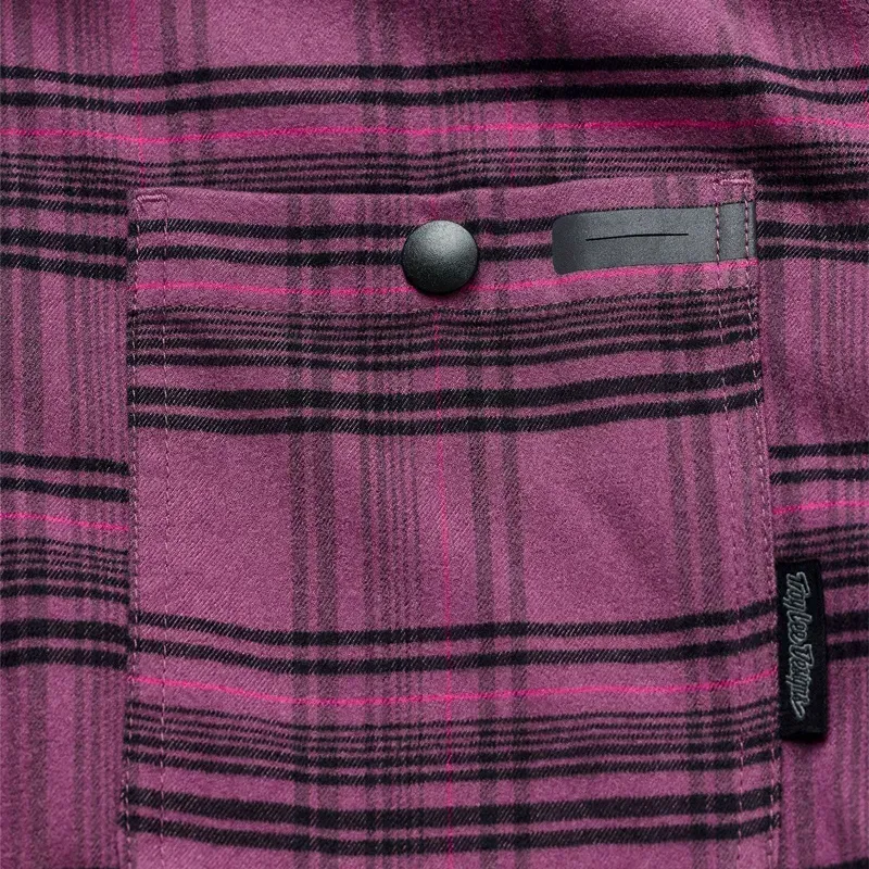 Troy Lee Designs Grind YD Plaid Flannel Shirt in Deep Purp-2
