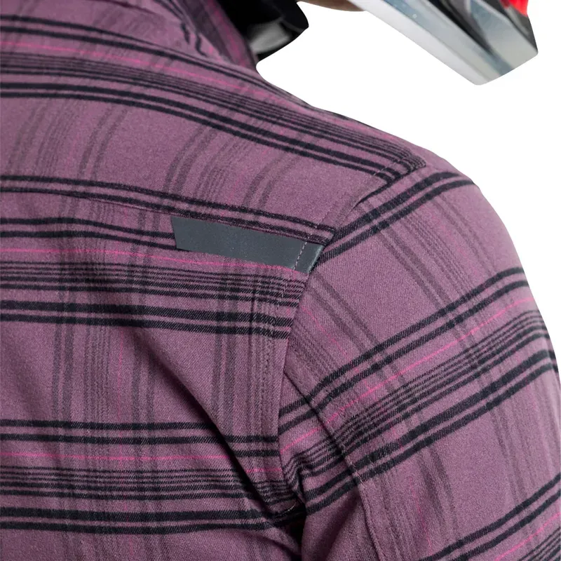 Troy Lee Designs Grind YD Plaid Flannel Shirt in Deep Purp-10