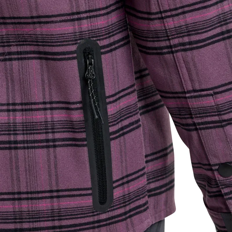 Troy Lee Designs Grind YD Plaid Flannel Shirt in Deep Purp-11