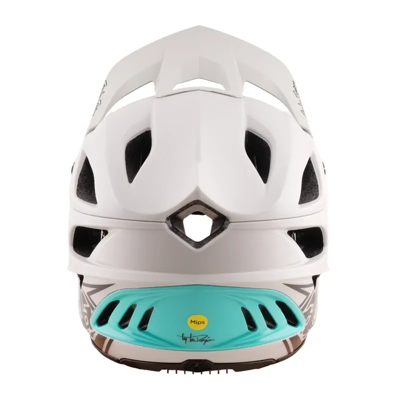 Troy Lee Designs Stage Drone Stunt Helmet in Pumice/Real Teal-2