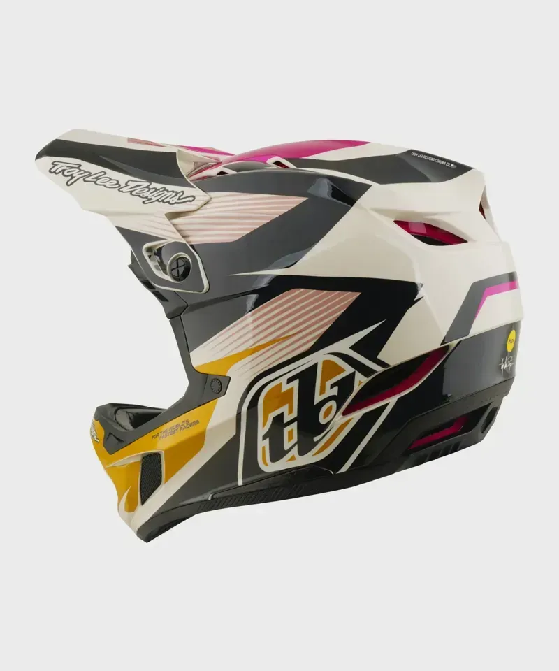 Troy Lee - D4 Polyacrylite Helmet -Turbo - Acid/Fuchsia - S-1