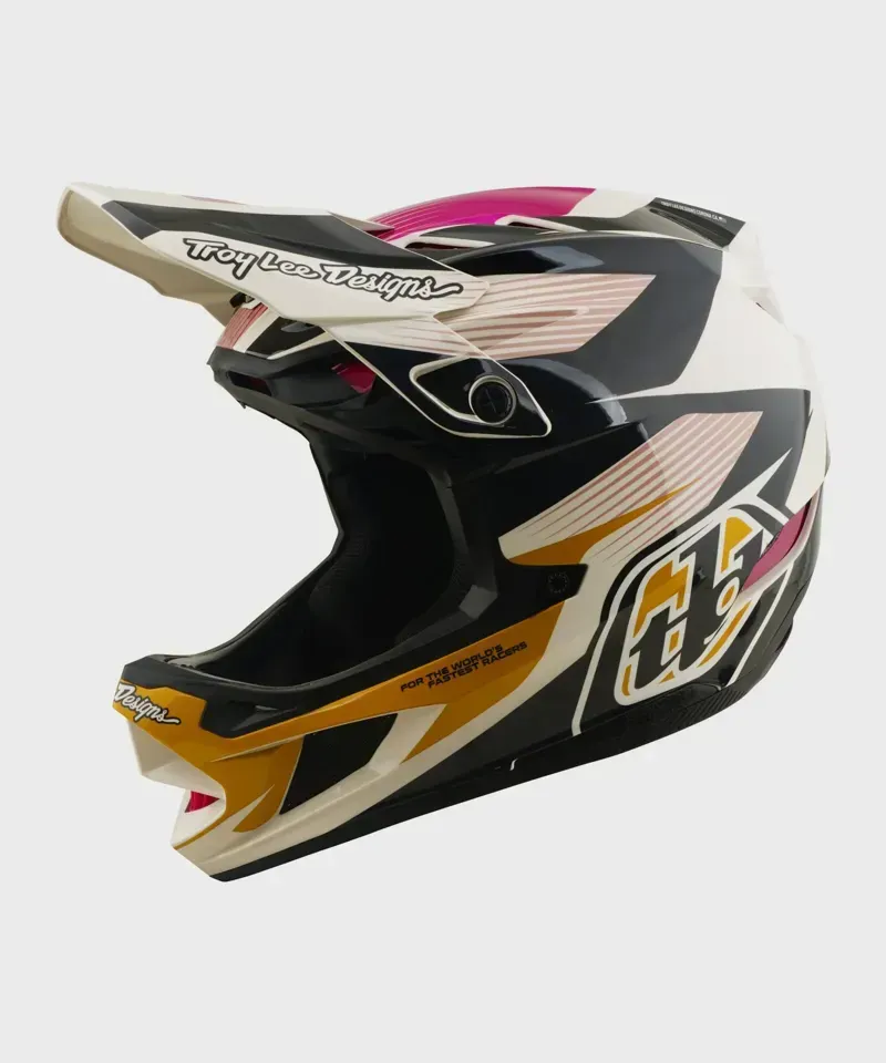Troy Lee - D4 Polyacrylite Helmet -Turbo - Acid/Fuchsia - S