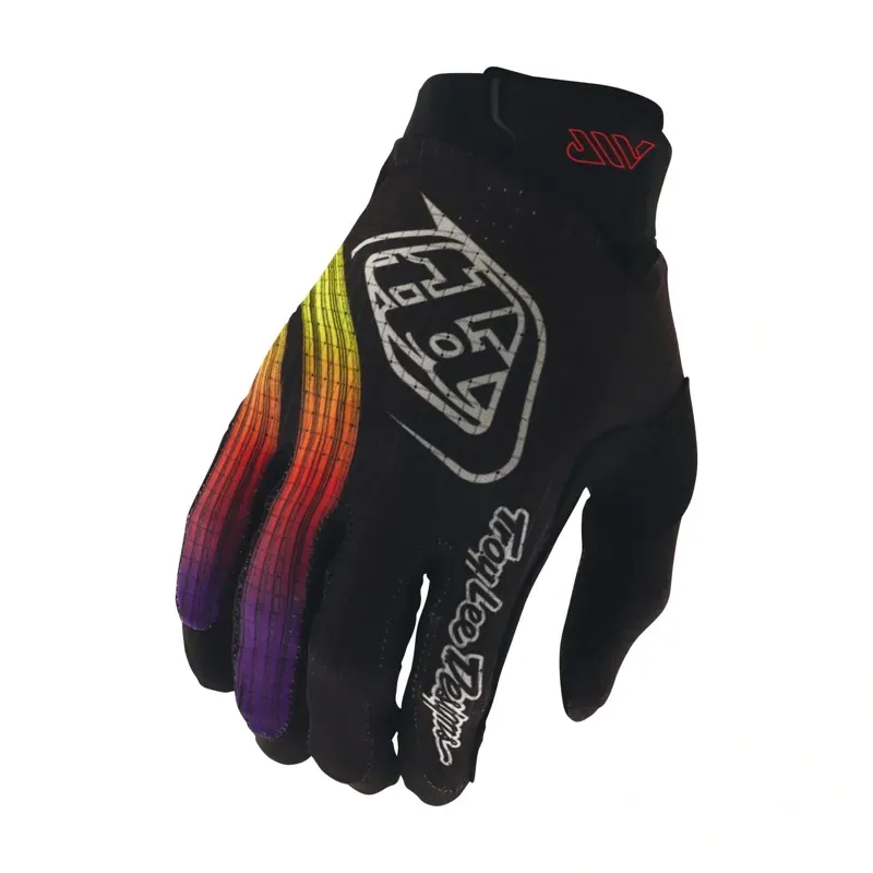 Troy Lee Designs Air Gloves in Stripes Black/Multicolour