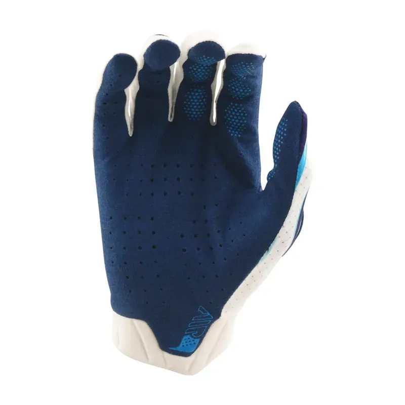Troy Lee Designs Air Gloves in Torched White/Blue-1