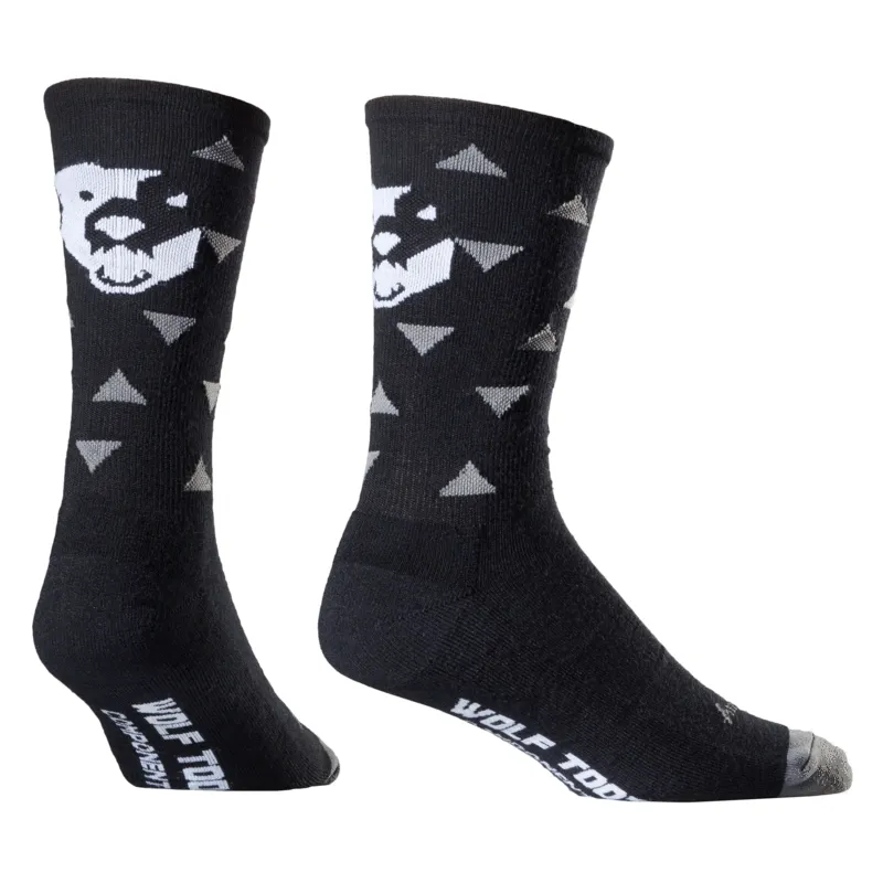 Wolf Tooth Sock Guy Wooligan Socks in Black 