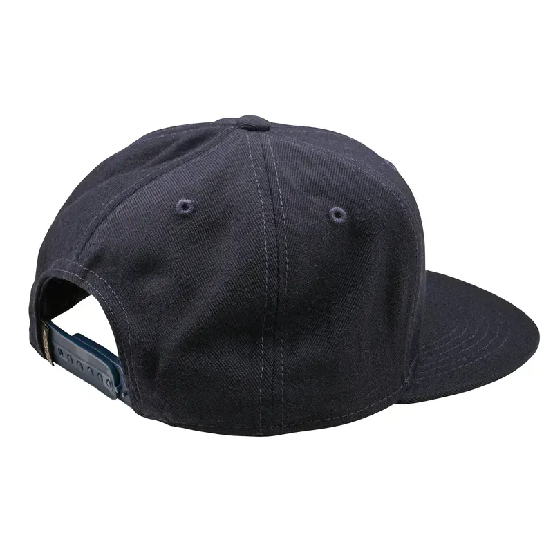 Troy Lee Designs Badge Flat Bill Snapback in Navy-1