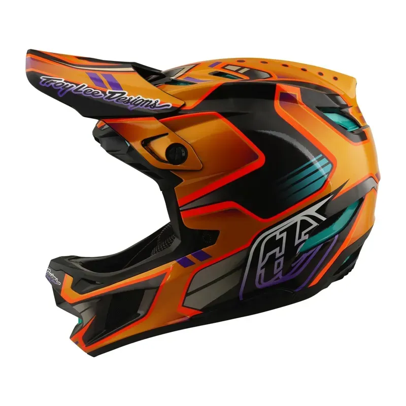 Troy Lee Designs D4 Carbon MIPS Helmet in Crest - Gold-1