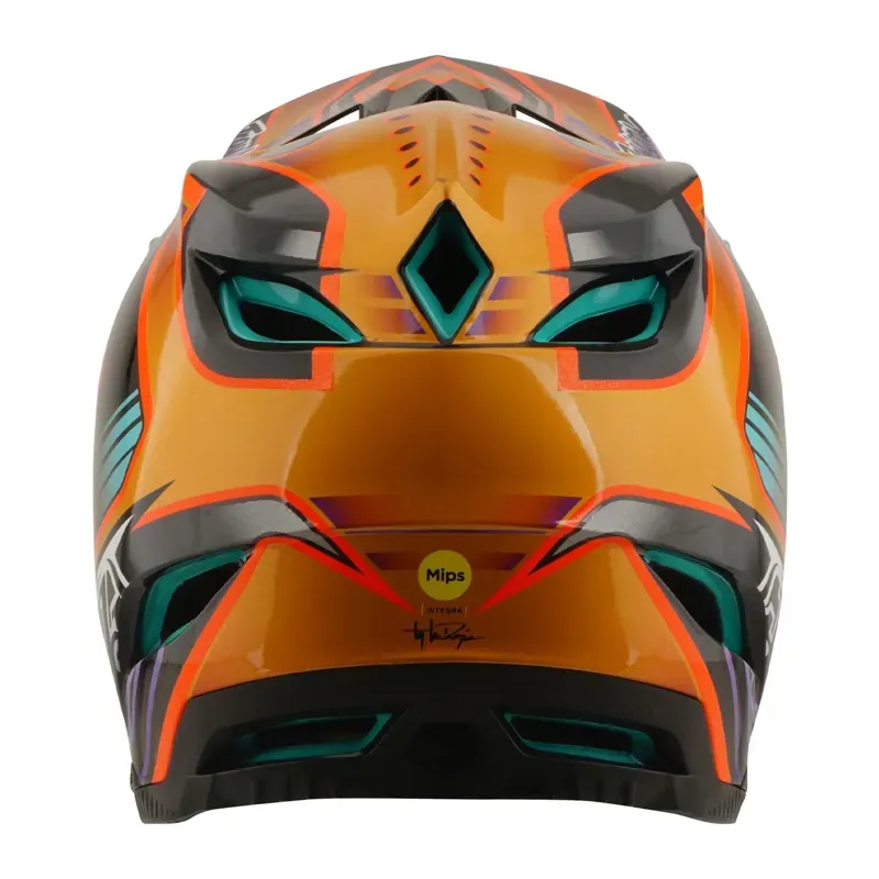 Troy Lee Designs D4 Carbon MIPS Helmet in Crest - Gold-3
