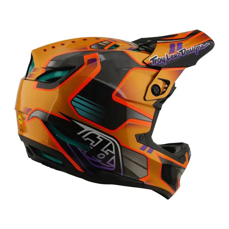 Troy Lee Designs D4 Carbon MIPS Helmet in Crest - Gold-4