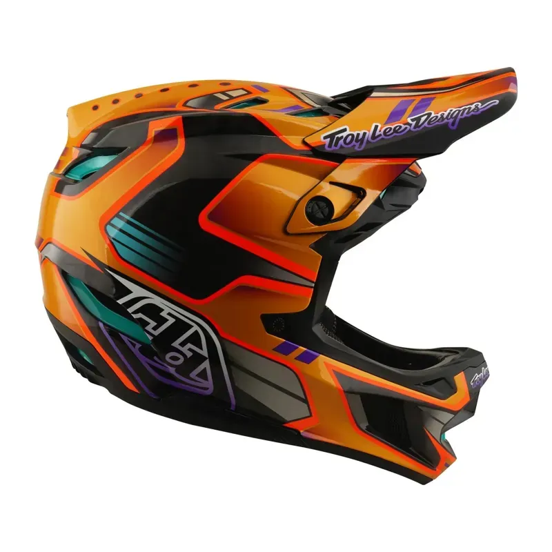 Troy Lee Designs D4 Carbon MIPS Helmet in Crest - Gold-5