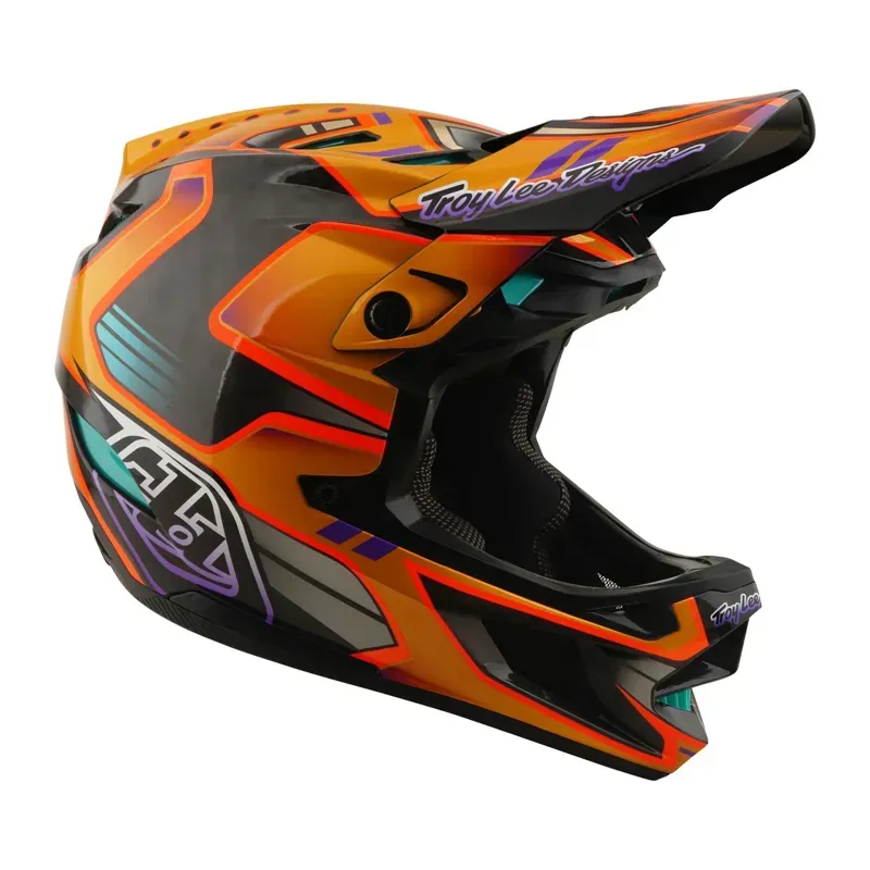 Troy Lee Designs D4 Carbon MIPS Helmet in Crest - Gold-6