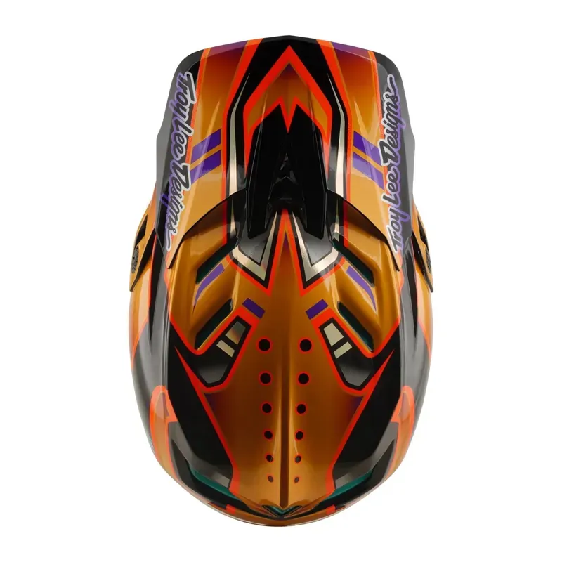 Troy Lee Designs D4 Carbon MIPS Helmet in Crest - Gold-7