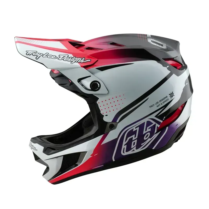 Troy Lee Designs D4 Carbon MIPS Helmet in Drip White