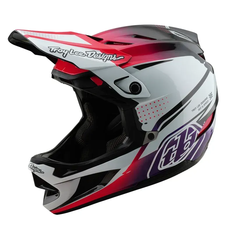 Troy Lee Designs D4 Carbon MIPS Helmet in Drip White-1