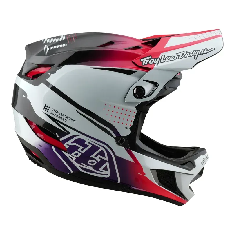 Troy Lee Designs D4 Carbon MIPS Helmet in Drip White-4
