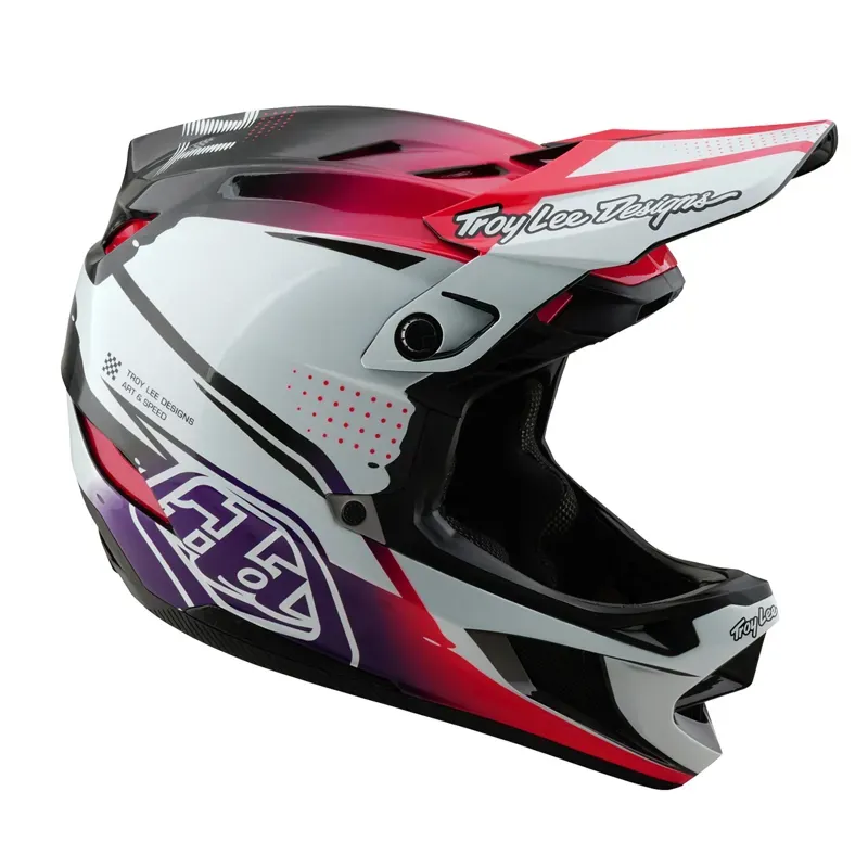 Troy Lee Designs D4 Carbon MIPS Helmet in Drip White-5