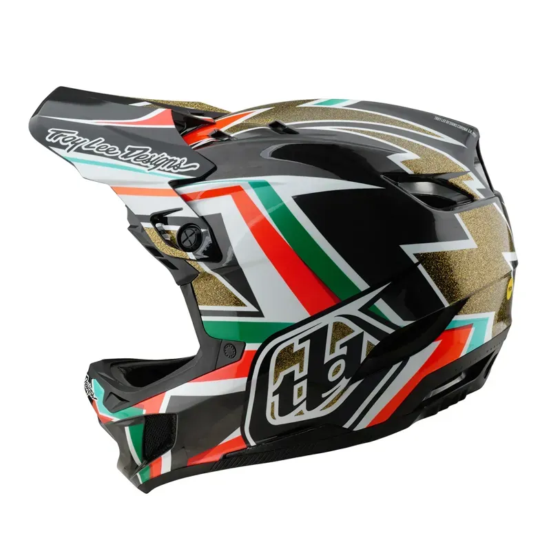 Troy Lee Designs D4 Carbon MIPS Helmet in Frames Black/Gold-2
