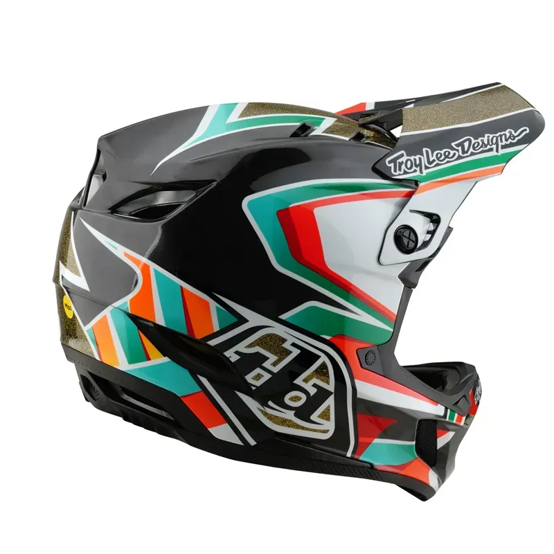 Troy Lee Designs D4 Carbon MIPS Helmet in Frames Black/Gold-3