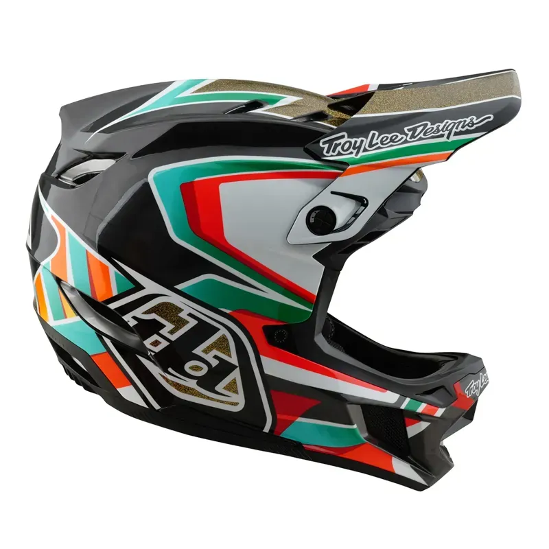 Troy Lee Designs D4 Carbon MIPS Helmet in Frames Black/Gold-4
