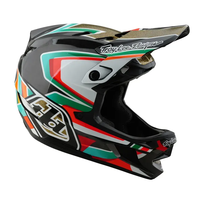 Troy Lee Designs D4 Carbon MIPS Helmet in Frames Black/Gold-5