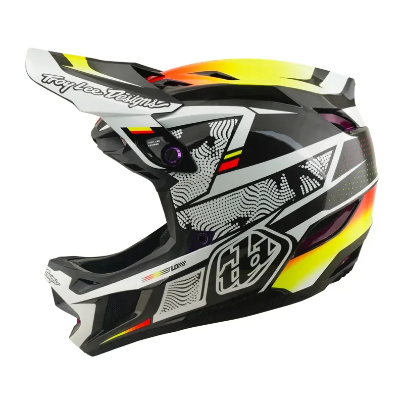 Troy Lee Designs D4 Carbon MIPS Helmet in Overspray - Gold/Black-1