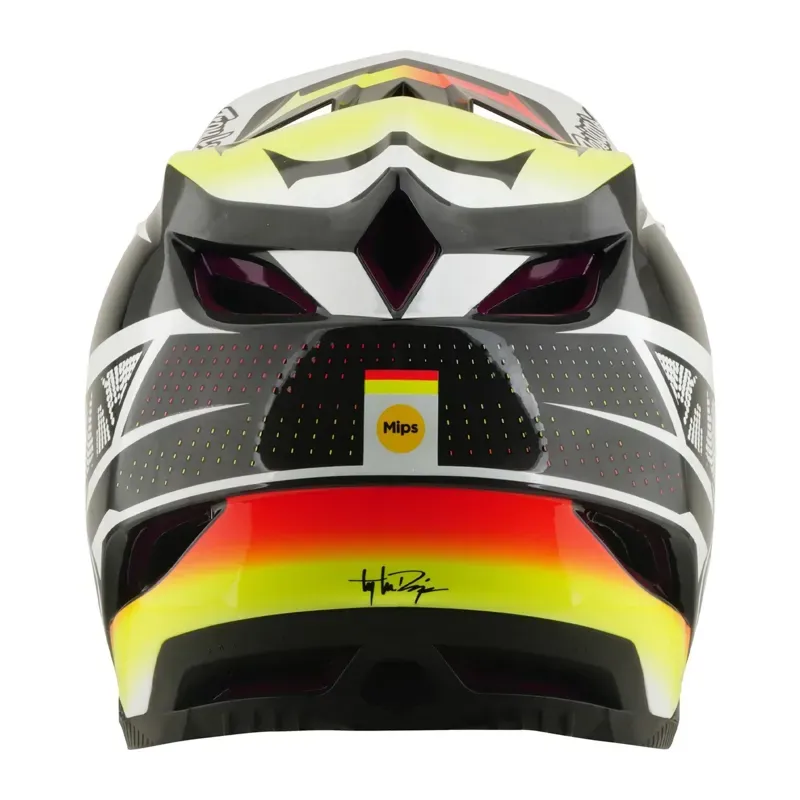 Troy Lee Designs D4 Carbon MIPS Helmet in Overspray - Gold/Black-3