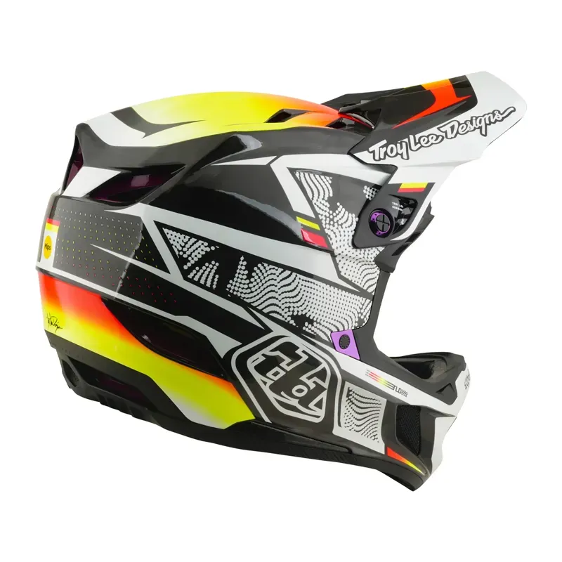 Troy Lee Designs D4 Carbon MIPS Helmet in Overspray - Gold/Black-4