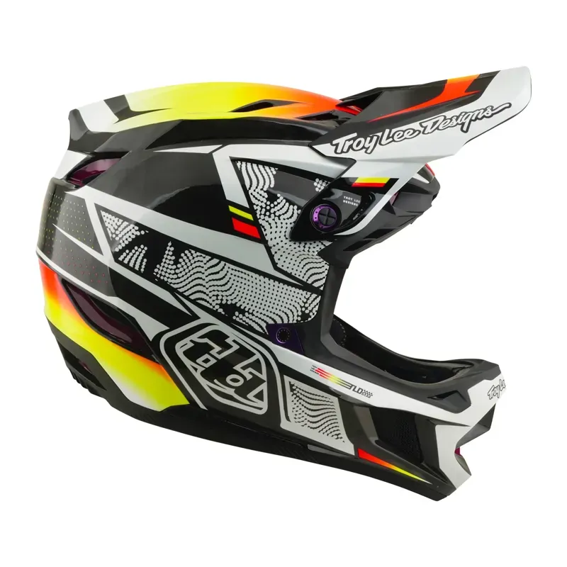 Troy Lee Designs D4 Carbon MIPS Helmet in Overspray - Gold/Black-5