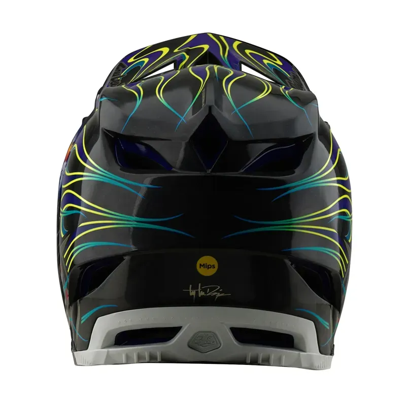 Troy Lee Designs D4 Carbon MIPS Helmet in Torched Black/Purple-6