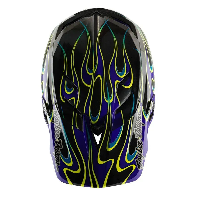 Troy Lee Designs D4 Carbon MIPS Helmet in Torched Black/Purple-7