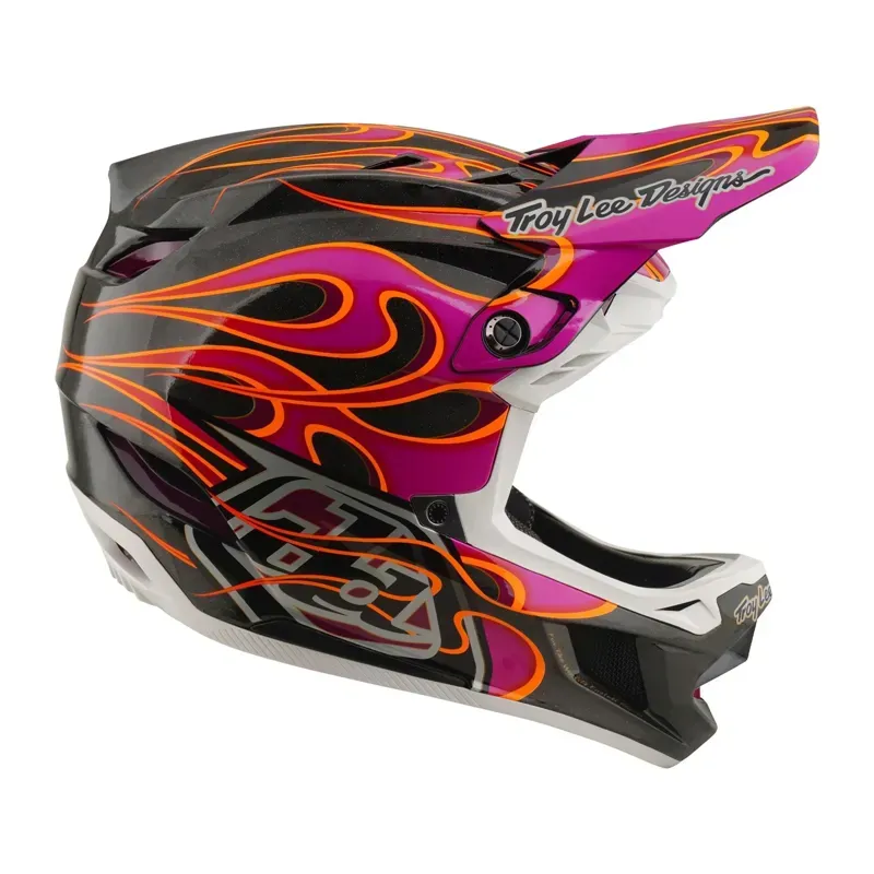 Troy Lee Designs D4 Carbon MIPS Helmet in Torched - Carbon/Magenta-5