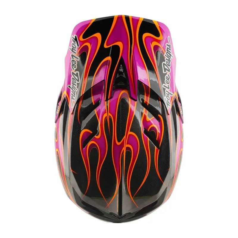 Troy Lee Designs D4 Carbon MIPS Helmet in Torched - Carbon/Magenta-7