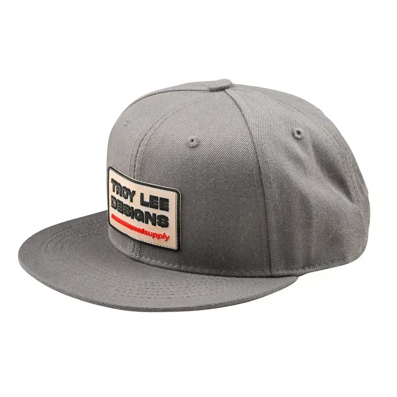 Troy Lee Designs Factory Flat Bill Snapback Cap in Smoke Blue