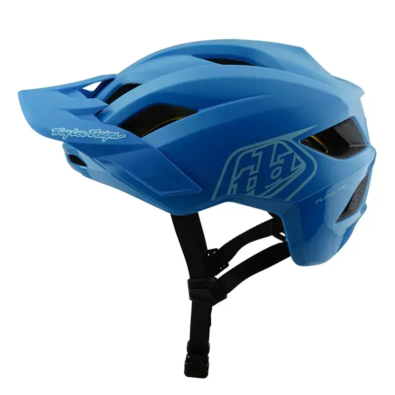 Troy Lee Designs Flowline MIPS Helmet in Point Cobalt/Blue