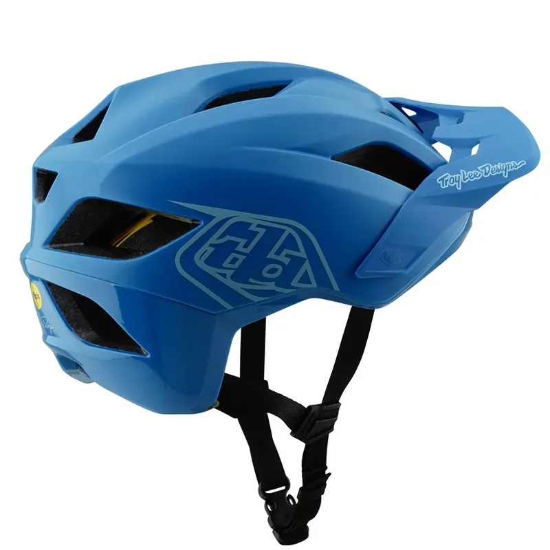 Troy Lee Designs Flowline MIPS Helmet in Point Cobalt/Blue-1