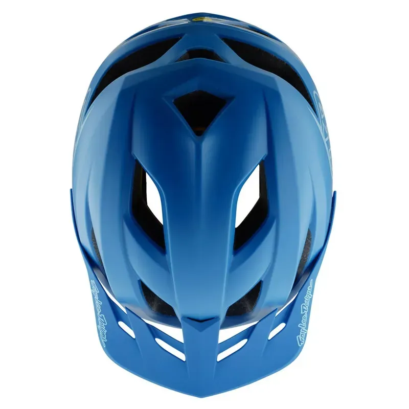 Troy Lee Designs Flowline MIPS Helmet in Point Cobalt/Blue-3