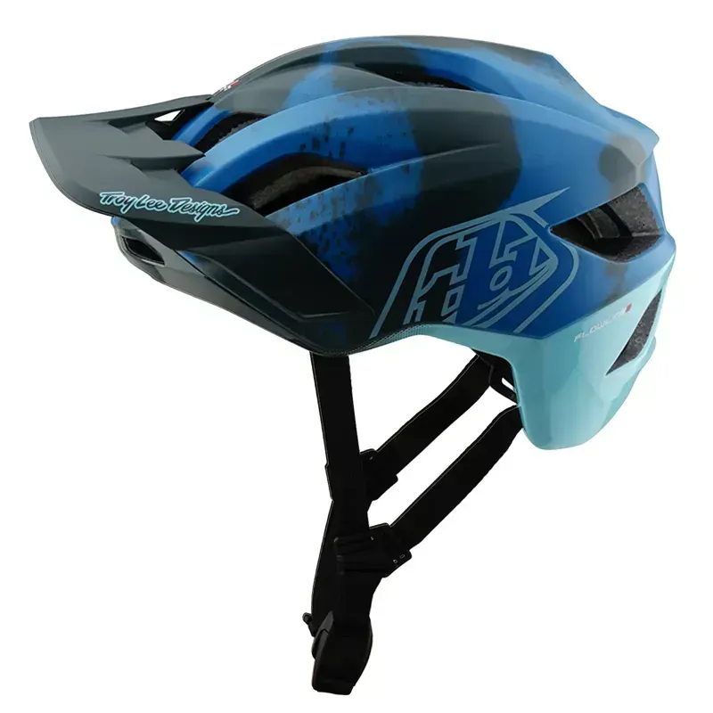 Troy Lee Designs Flowline SE MIPS Helmet in Badge Camo Blue