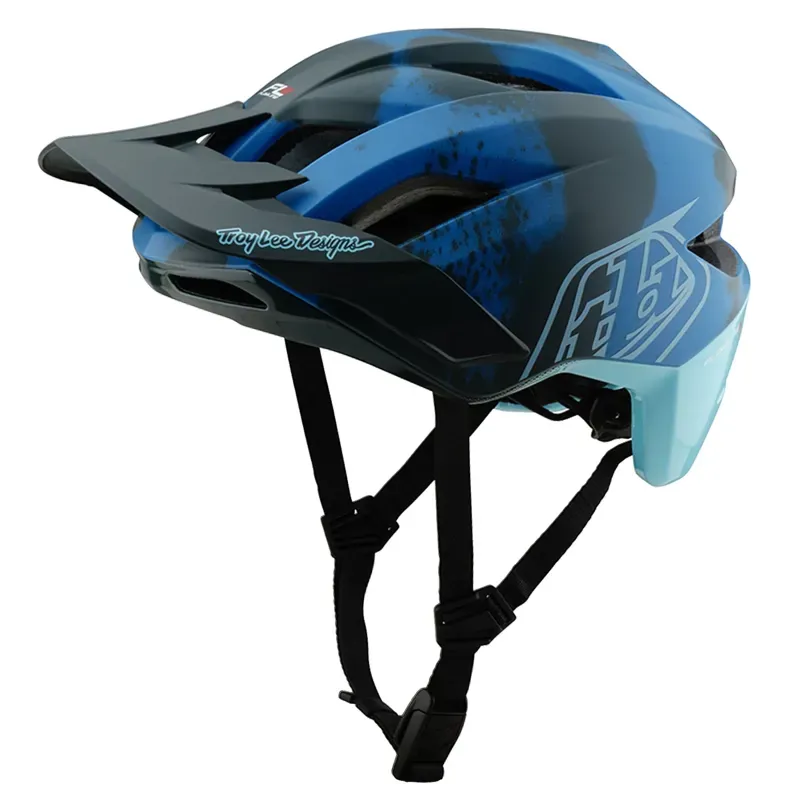 Troy Lee Designs Flowline SE MIPS Helmet in Badge Camo Blue-2