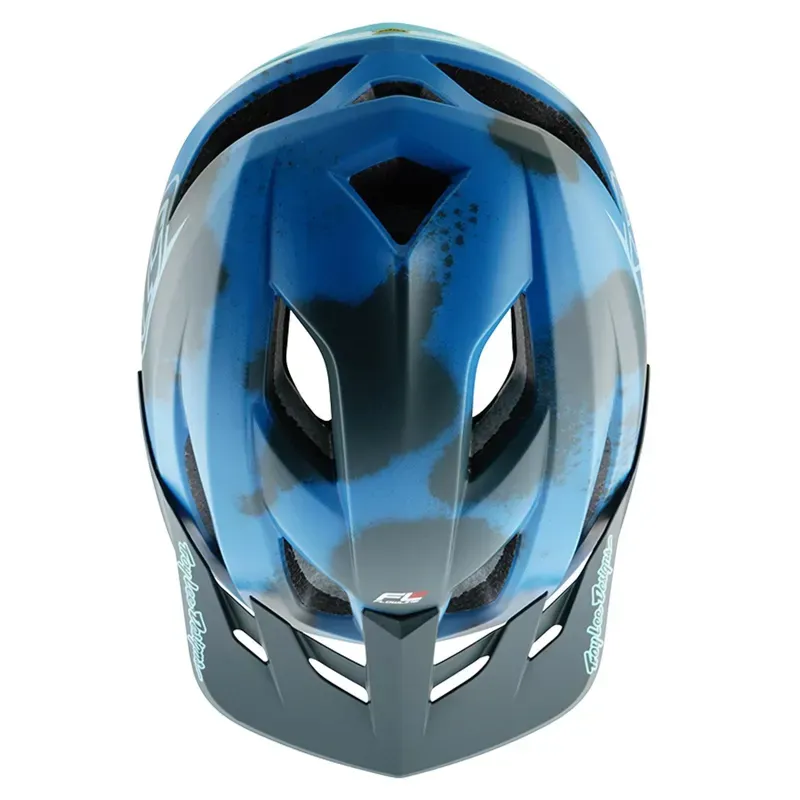 Troy Lee Designs Flowline SE MIPS Helmet in Badge Camo Blue-3