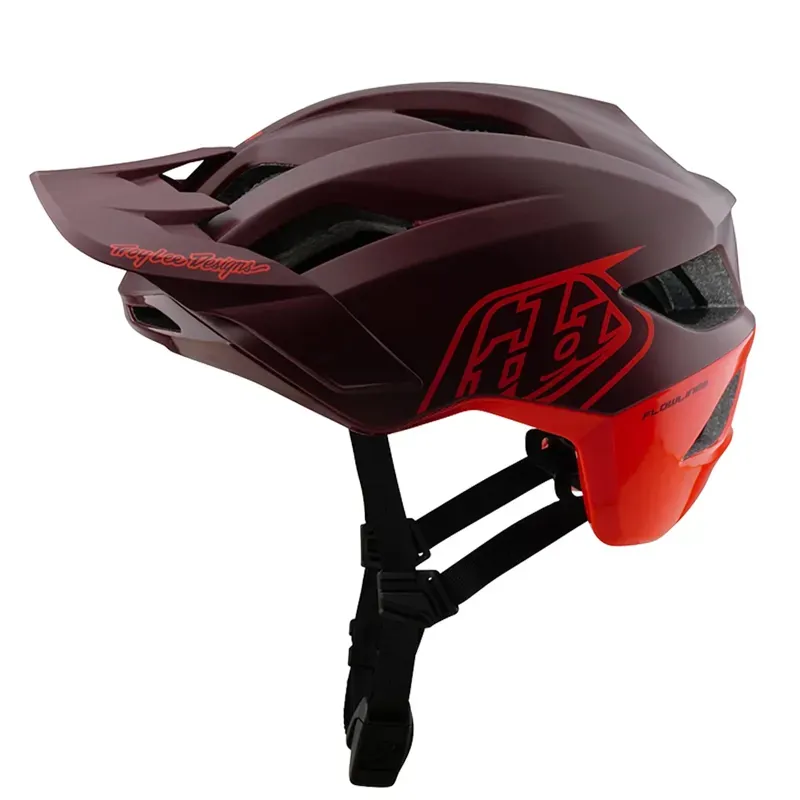 Troy Lee Designs Flowline SE MIPS Helmet in Badge Maroon