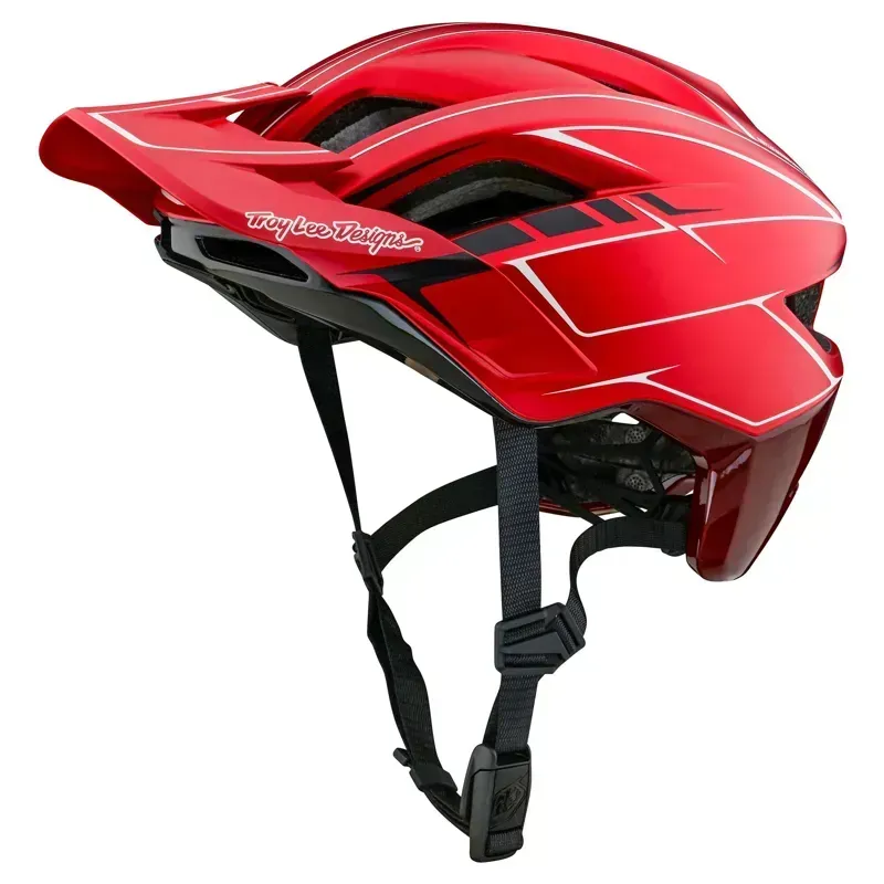 Troy Lee Designs Flowline SE MIPS Helmet in Pinstripe Red