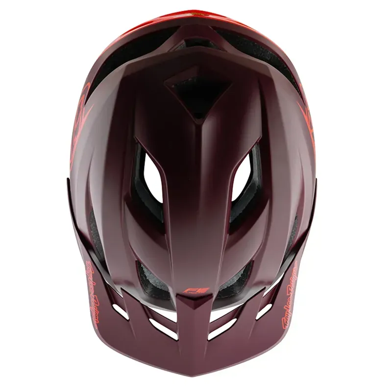 Troy Lee Designs Flowline SE MIPS Helmet in Badge Maroon-3