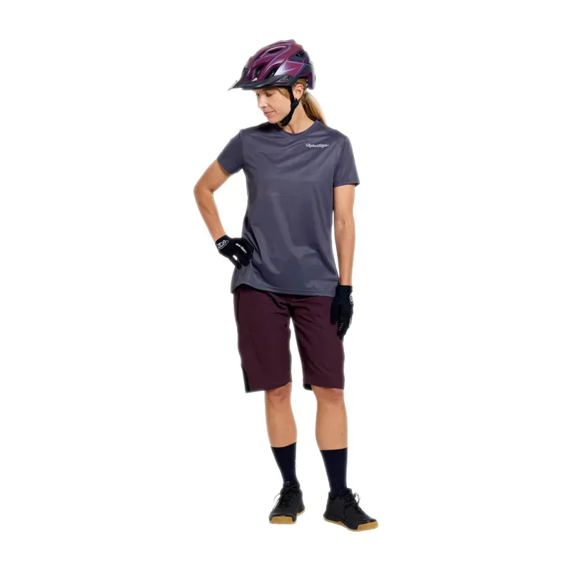 Troy Lee Designs Lilium Pro Women's Short Sleeve Jersey in Mono Carbon-10