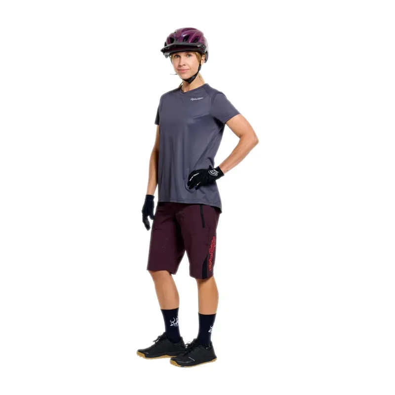 Troy Lee Designs Lilium Pro Women's Short Sleeve Jersey in Mono Carbon-8